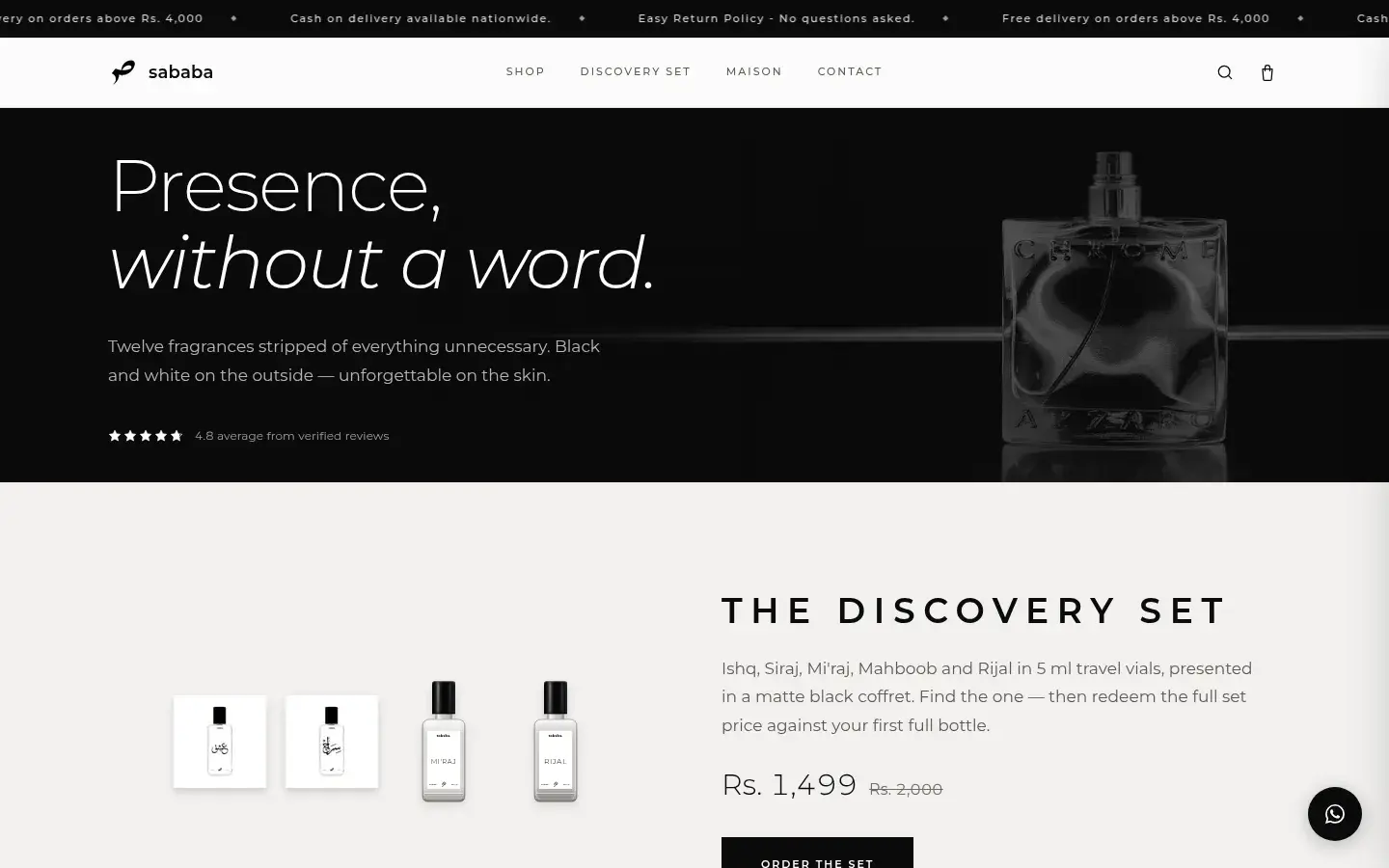 Sababa storefront home: Presence, without a word