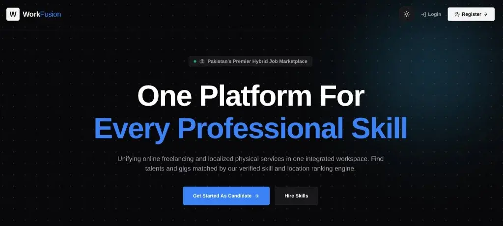 WorkFusion landing page: One platform for every professional skill